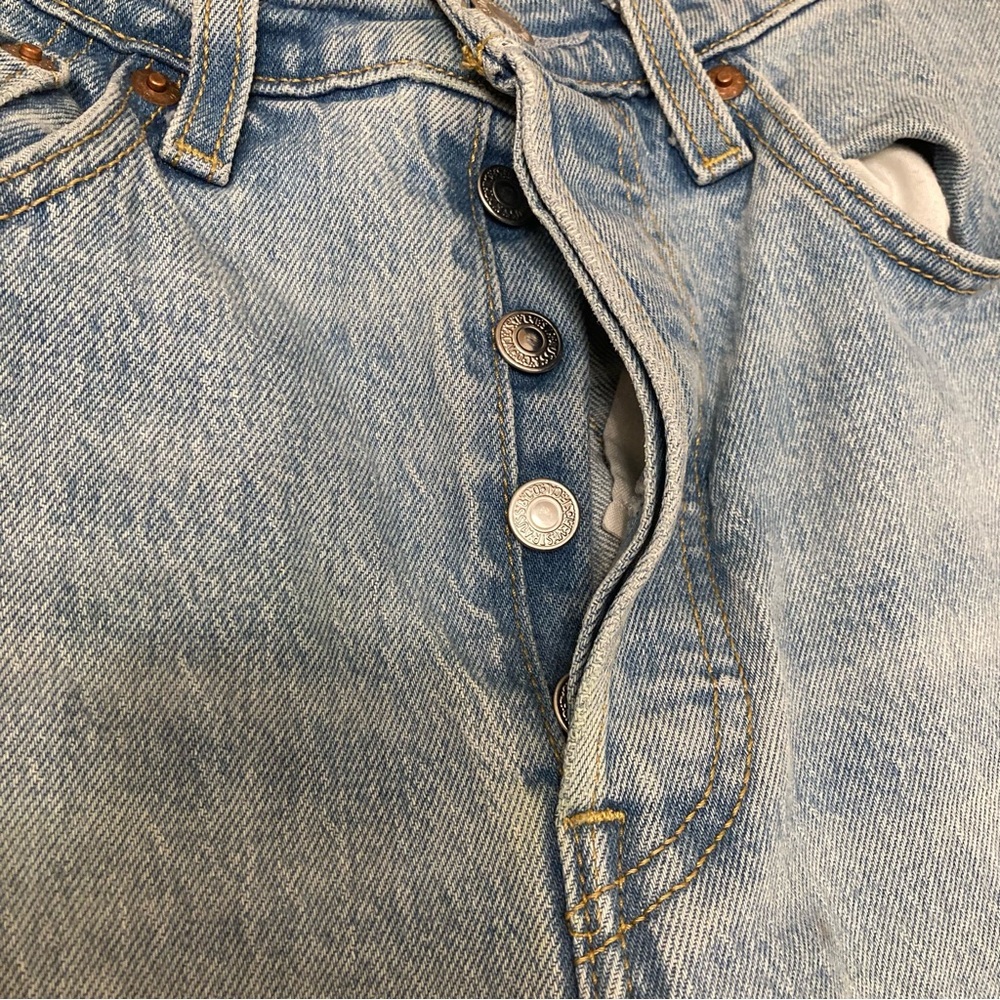 Levi’s Ribcage Straight Light Wash Denim Jeans, Button Fly, Women’s Size 25 - Picture 6 of 15